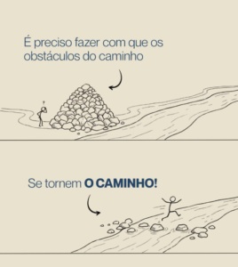 Quem insiste em só olhar para os obstáculos, não avança